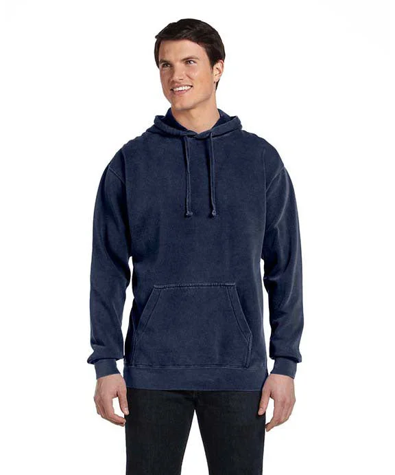 Women's cropped sweatshirt with a slogan graphic for a fun and expressive look1567 - Comfort Colors Adult Hooded Sweatshirt | True Navy Women's cropped sweatshirt with a slogan graphic for a fun and expressive look1567 - Comfort Colors Adult Hooded Sweatshirt | True Navy