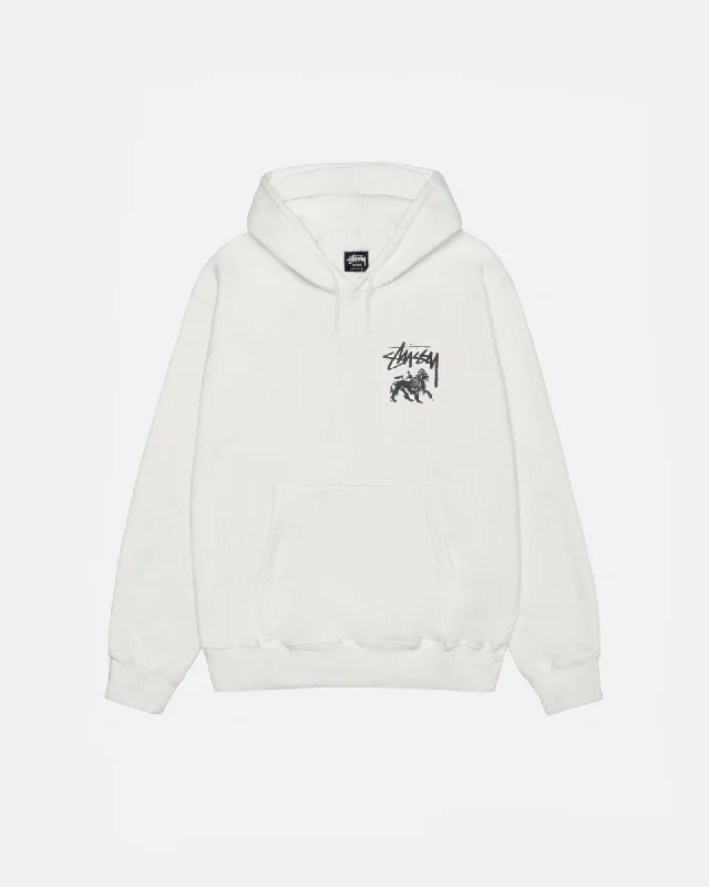 Women's hoodie with a kangaroo pocket and a pom - pom drawstring for added charmRASTA LION HOODIE PIGMENT DYED Women's hoodie with a kangaroo pocket and a pom - pom drawstring for added charmRASTA LION HOODIE PIGMENT DYED