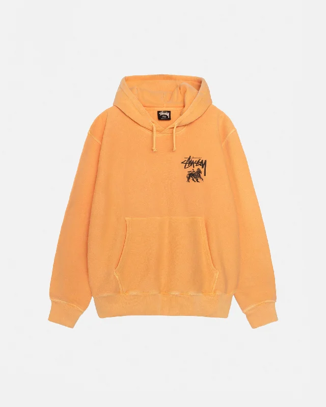 Women's oversized cropped hoodie with drawstrings for a trendy lookRASTA LION HOODIE PIGMENT DYED Women's oversized cropped hoodie with drawstrings for a trendy lookRASTA LION HOODIE PIGMENT DYED