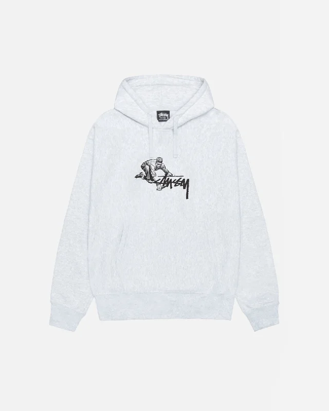 Women's crew - neck sweatshirt in a heather gray shade for a classic and versatile optionWORKER HOODIE Women's crew - neck sweatshirt in a heather gray shade for a classic and versatile optionWORKER HOODIE