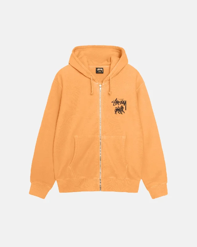 Women's color - block hoodie combining bold hues for a fashion - forward statementRASTA LION ZIP HOODIE PIGMENT DYED Women's color - block hoodie combining bold hues for a fashion - forward statementRASTA LION ZIP HOODIE PIGMENT DYED