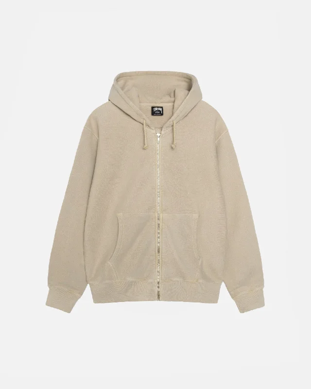 Women's mock - neck sweatshirt made of moisture - wicking material for fitness useBUANA ZIP HOODIE PIGMENT DYED Women's mock - neck sweatshirt made of moisture - wicking material for fitness useBUANA ZIP HOODIE PIGMENT DYED