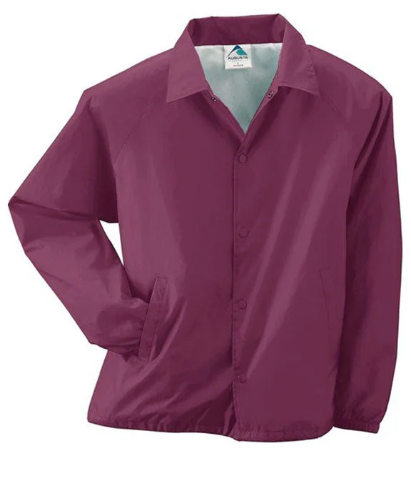 Women's oversized cropped hoodie with drawstrings for a trendy look3100 - Augusta Sportswear Unisex Nylon Coach's Jacket | Maroon Women's oversized cropped hoodie with drawstrings for a trendy look3100 - Augusta Sportswear Unisex Nylon Coach's Jacket | Maroon