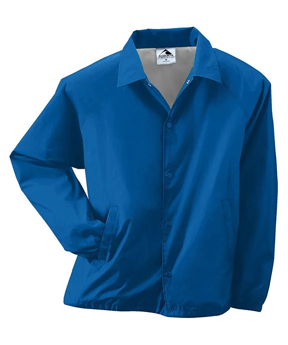 Women's zip - front sweatshirt with contrast stitching for a sporty aesthetic3100 - Augusta Sportswear Unisex Nylon Coach's Jacket | Royal Women's zip - front sweatshirt with contrast stitching for a sporty aesthetic3100 - Augusta Sportswear Unisex Nylon Coach's Jacket | Royal