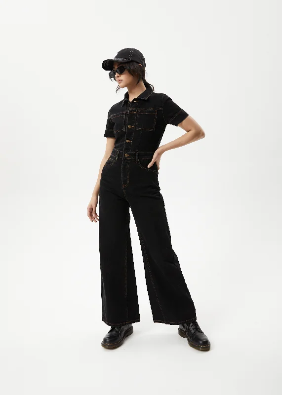 Velvet women jumpsuits for winter formal occasionsAFENDS Womens Estrella - Denim Flared Leg Jumpsuit - Black Velvet women jumpsuits for winter formal occasionsAFENDS Womens Estrella - Denim Flared Leg Jumpsuit - Black