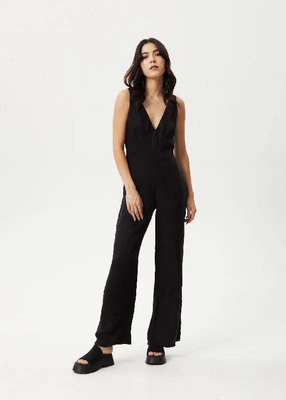Leather women jumpsuits for a bold and confident appearanceAFENDS Womens Grace - Cupro Jumpsuit - Black Leather women jumpsuits for a bold and confident appearanceAFENDS Womens Grace - Cupro Jumpsuit - Black