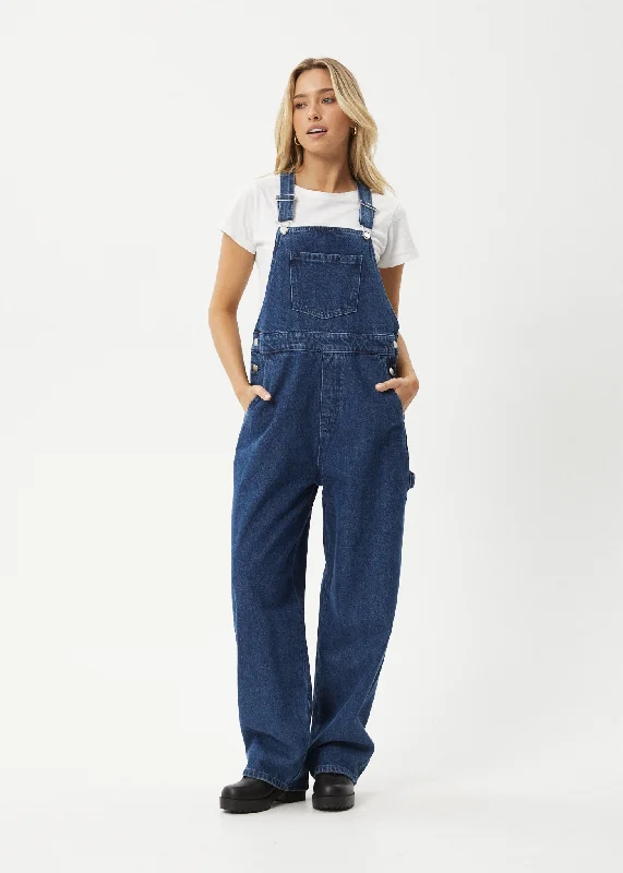 Metallic women jumpsuits for a dazzling New Year's Eve partyAFENDS Womens Louis - Denim Baggy Overalls - Authentic Blue Metallic women jumpsuits for a dazzling New Year's Eve partyAFENDS Womens Louis - Denim Baggy Overalls - Authentic Blue