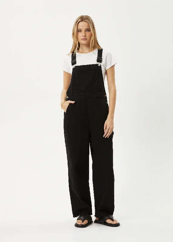 Women jumpsuits with geometric prints for a modern and contemporary aestheticAFENDS Womens Louis - Denim Oversized Overalls - Washed Black Women jumpsuits with geometric prints for a modern and contemporary aestheticAFENDS Womens Louis - Denim Oversized Overalls - Washed Black