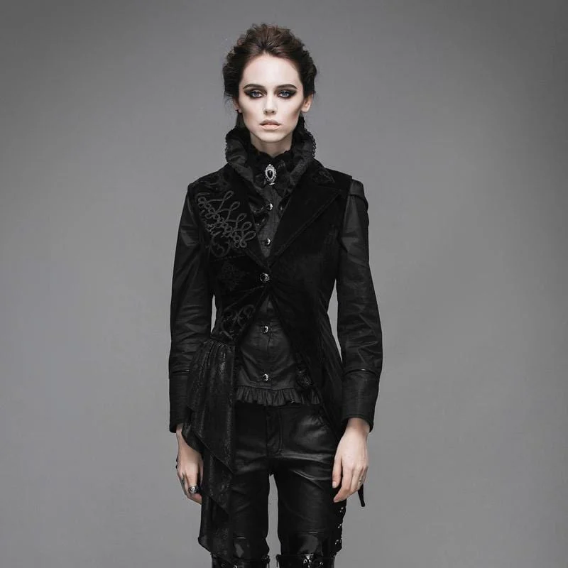 Women's cropped leather jackets with a fringe detail for a western - inspired outfitWomen's Asymmetric Waistcoat Women's cropped leather jackets with a fringe detail for a western - inspired outfitWomen's Asymmetric Waistcoat