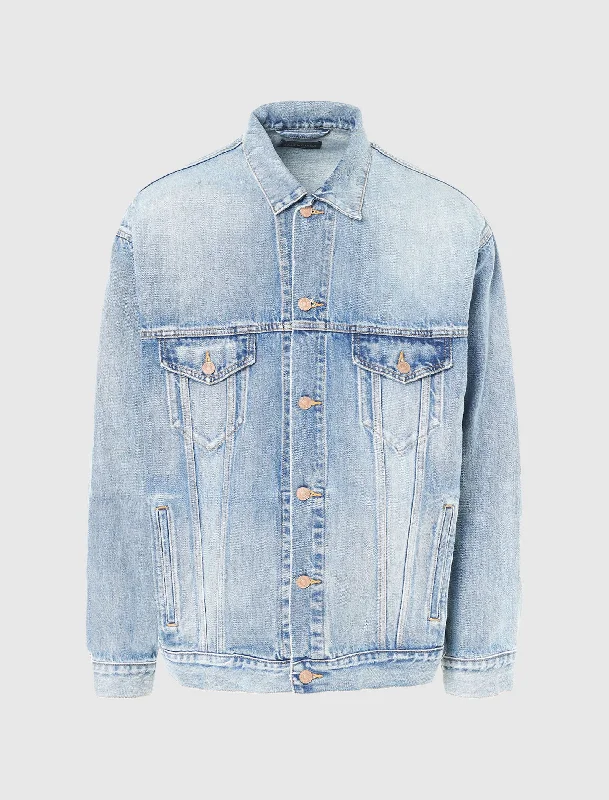 Women's faux fur - trimmed denim jackets for a trendy and cozy styleLARGE-FIT JACKET Women's faux fur - trimmed denim jackets for a trendy and cozy styleLARGE-FIT JACKET