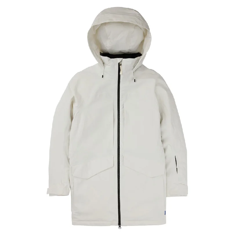 Women's quilted puffer jackets in a cropped silhouette for a modern twistBurton 2024 Womens Prowess 2.0 Jacket - Stout White Women's quilted puffer jackets in a cropped silhouette for a modern twistBurton 2024 Womens Prowess 2.0 Jacket - Stout White