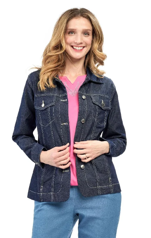 Women's moto jackets with a lace - up front for a unique and stylish touchWomen's Button Front Classic Denim Jacket Women's moto jackets with a lace - up front for a unique and stylish touchWomen's Button Front Classic Denim Jacket