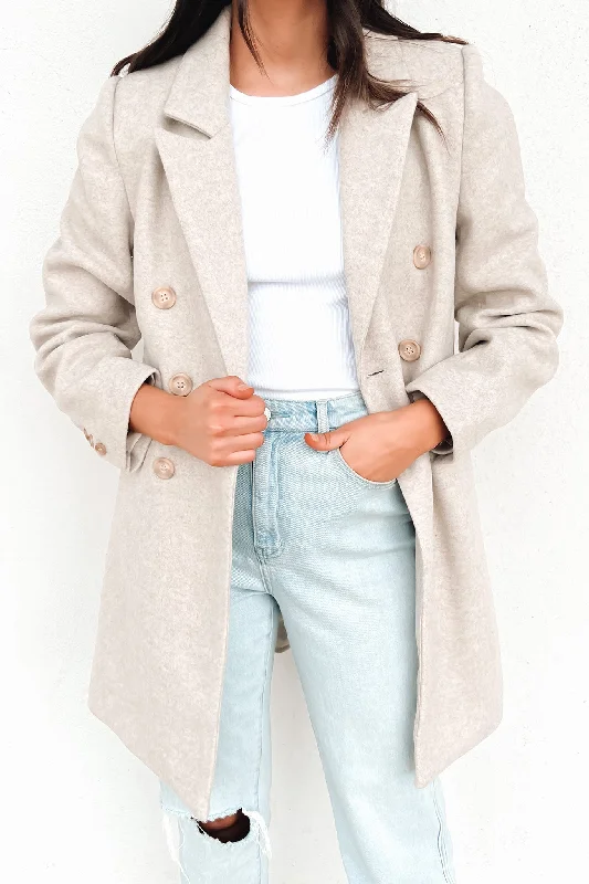 Women's pea coats in a plus - size fit for a flattering and warm winter coatCasey Coat Beige Women's pea coats in a plus - size fit for a flattering and warm winter coatCasey Coat Beige