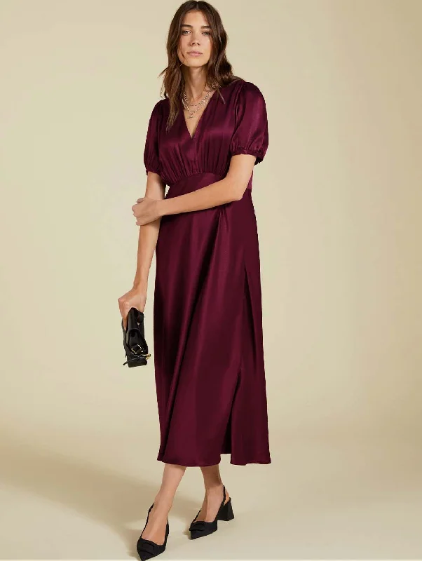 Women jumpsuits with beaded embellishments for a formal and fancy eventCathy Satin V-Neck Midi Dress | Burgundy Women jumpsuits with beaded embellishments for a formal and fancy eventCathy Satin V-Neck Midi Dress | Burgundy
