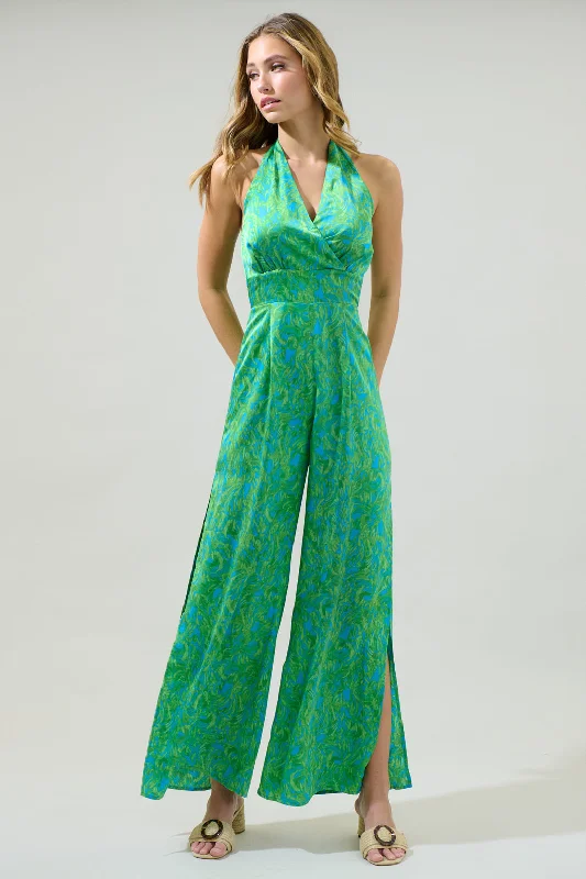 Women jumpsuits with wide - leg pants for a trendy and comfortable fitCerena Floral Magic Moment Halter Jumpsuit Women jumpsuits with wide - leg pants for a trendy and comfortable fitCerena Floral Magic Moment Halter Jumpsuit