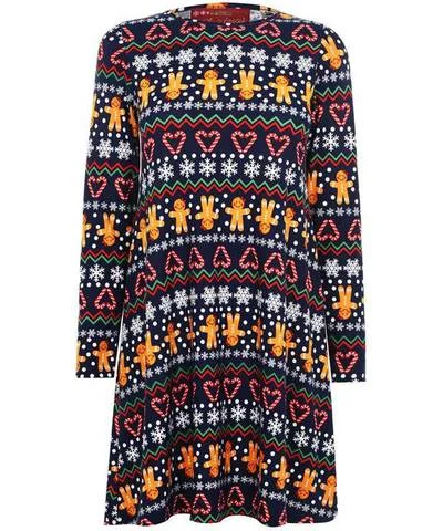 Mermaid - Style Women Dress with a Fitted Silhouette for Special OccasionsChristmas Jersey Dress Navy Mermaid - Style Women Dress with a Fitted Silhouette for Special OccasionsChristmas Jersey Dress Navy