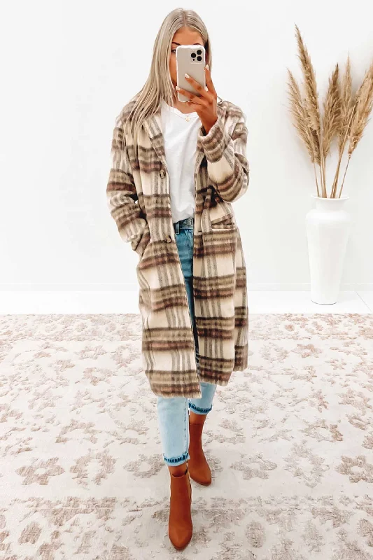 Women's moto jackets with a lace - up front for a unique and stylish touchDaisy Check Coat Check