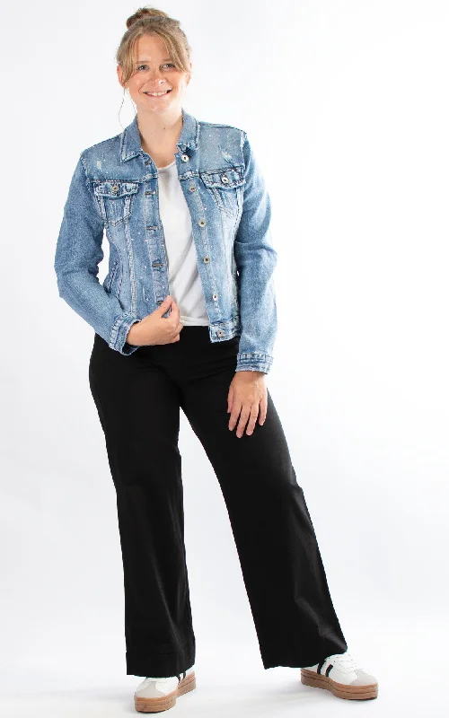 Women's denim jackets with distressed details for a casual and edgy lookDenim Jacket | Rhinestone Women's denim jackets with distressed details for a casual and edgy lookDenim Jacket | Rhinestone
