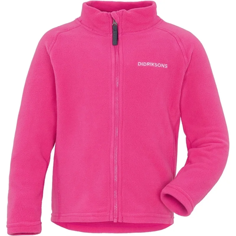 Women's long - length wool blend jackets for a warm and stylish winter lookDidriksons Monte Plastic Pink Fleece Jacket with Zipper
