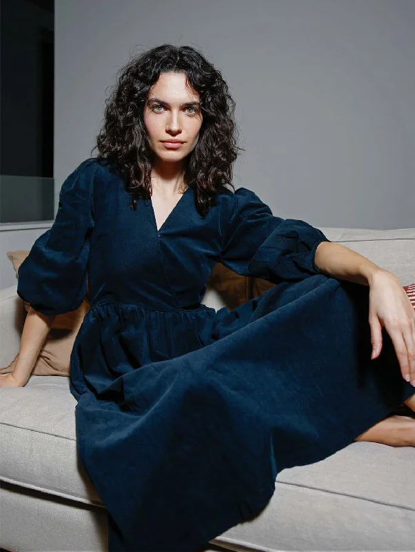 Women jumpsuits with one - shoulder tops for a stylish and asymmetric lookEtisha Women's Organic Cotton Dress | Dark Marine Women jumpsuits with one - shoulder tops for a stylish and asymmetric lookEtisha Women's Organic Cotton Dress | Dark Marine