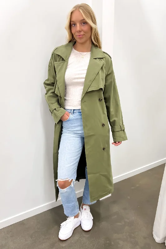 Women's pea coats in a plus - size fit for a flattering and warm winter coatEve Trench Coat Khaki Women's pea coats in a plus - size fit for a flattering and warm winter coatEve Trench Coat Khaki