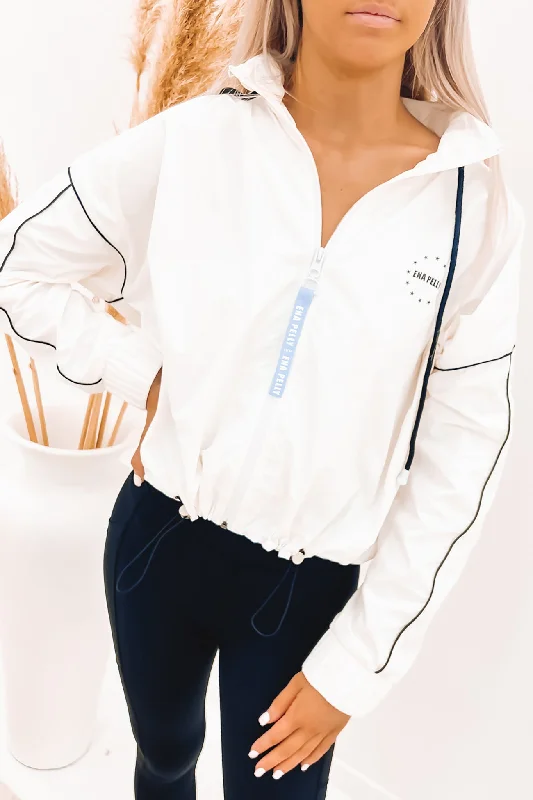 Women's moto jackets with a lace - up front for a unique and stylish touchFast Track Spray Jacket White Women's moto jackets with a lace - up front for a unique and stylish touchFast Track Spray Jacket White
