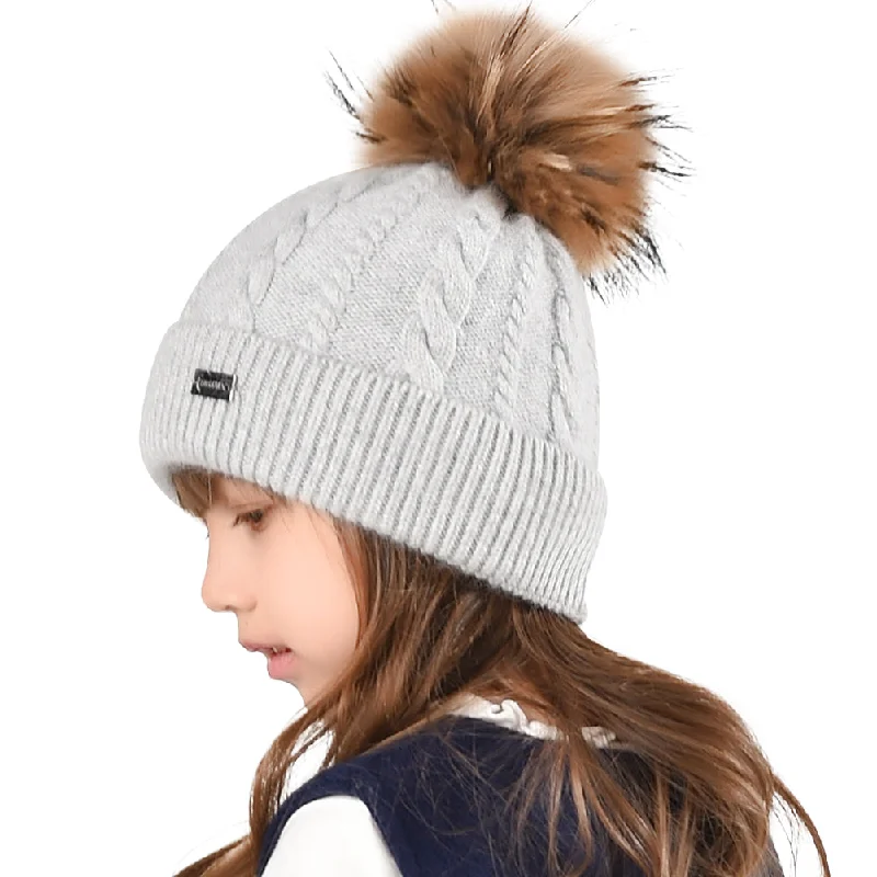 Real Fur Coats for Women WinterFURTALK Winter child Real Fur Pom Pom Hat Twist Drop Shipping CH004 Real Fur Coats for Women WinterFURTALK Winter child Real Fur Pom Pom Hat Twist Drop Shipping CH004