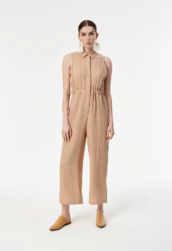 Women jumpsuits with tassel trims for a playful and fashionable touchGathered Jumpsuit Women jumpsuits with tassel trims for a playful and fashionable touchGathered Jumpsuit