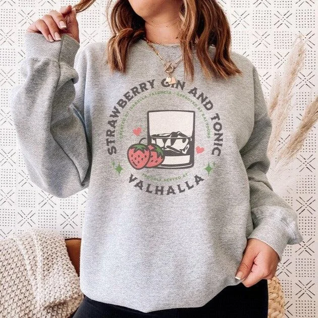 Women's zip - up sweatshirt in pastel blue for a soft and stylish outfitStrawberry Gin and Tonic Isabella and Kai Sweatshirt Women's zip - up sweatshirt in pastel blue for a soft and stylish outfitStrawberry Gin and Tonic Isabella and Kai Sweatshirt