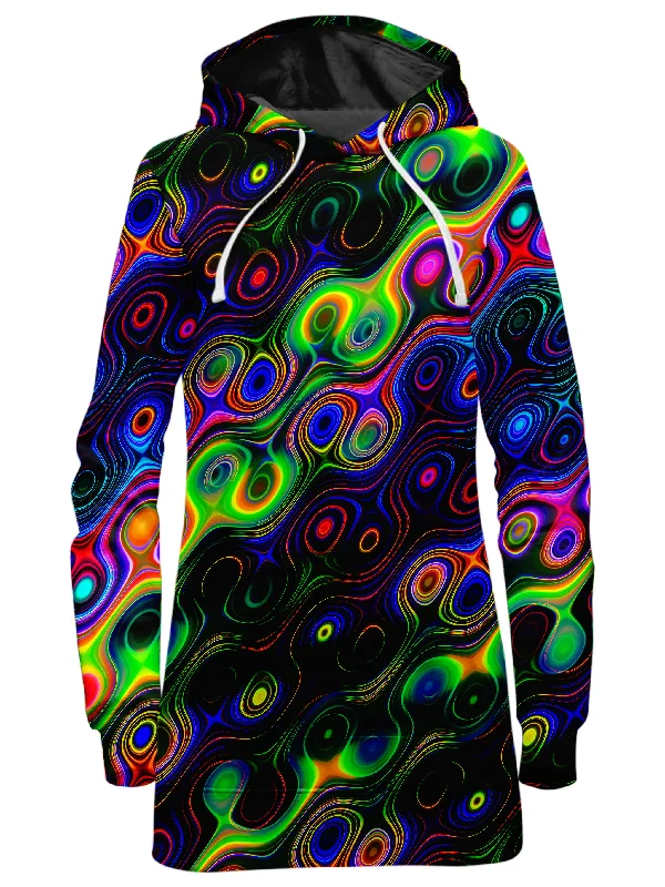 Women's tie - dye hoodie in bright colors for a retro and eye - catching styleGlow With The Flow Hoodie Dress Women's tie - dye hoodie in bright colors for a retro and eye - catching styleGlow With The Flow Hoodie Dress