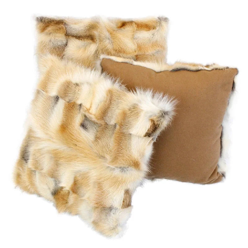 Real Fur Trimmed Cuffs​GOLDEN ISLAND FOX FUR & CASHMERE BLEND PILLOW