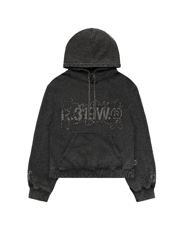 Women's sweatshirt with a mesh panel insert for breathability during workoutsGrey Army Hoodie