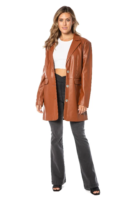 Women's oversized cropped hoodie with drawstrings for a trendy lookOversized Faux Leather Trench Coat Women's oversized cropped hoodie with drawstrings for a trendy lookOversized Faux Leather Trench Coat