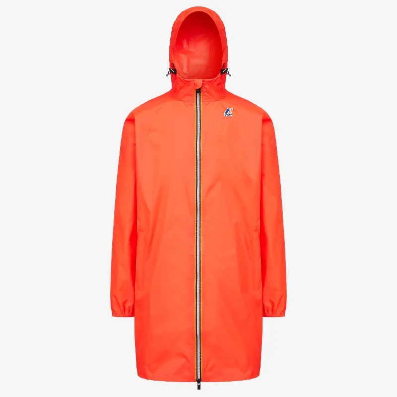 Women's denim jackets with distressed details for a casual and edgy lookEiffel - Unisex Waterproof Packable Long Rain Jacket in Red Papavero Women's denim jackets with distressed details for a casual and edgy lookEiffel - Unisex Waterproof Packable Long Rain Jacket in Red Papavero