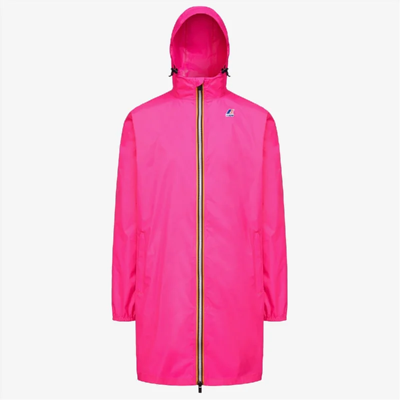 Women's windbreaker jackets with adjustable hoods for windy daysEiffel - Unisex Waterproof Packable Long Rain Jacket in Pink Intense Women's windbreaker jackets with adjustable hoods for windy daysEiffel - Unisex Waterproof Packable Long Rain Jacket in Pink Intense