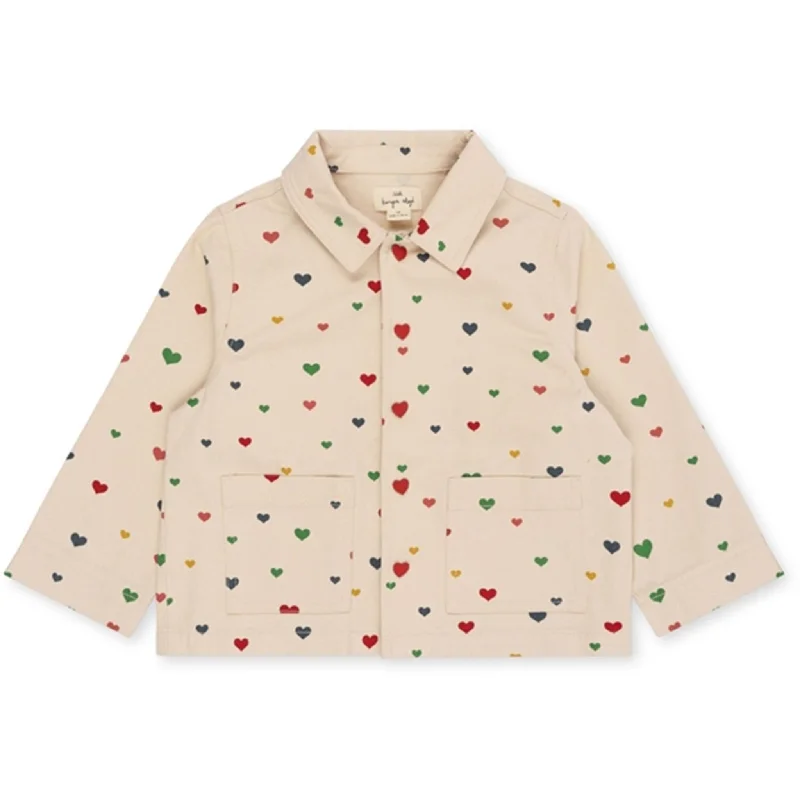 Women's cropped down jackets in bold colors for a sporty and fashionable winter outfitKonges Sløjd Multi Heart Blush Fen Shirt Jacket Women's cropped down jackets in bold colors for a sporty and fashionable winter outfitKonges Sløjd Multi Heart Blush Fen Shirt Jacket