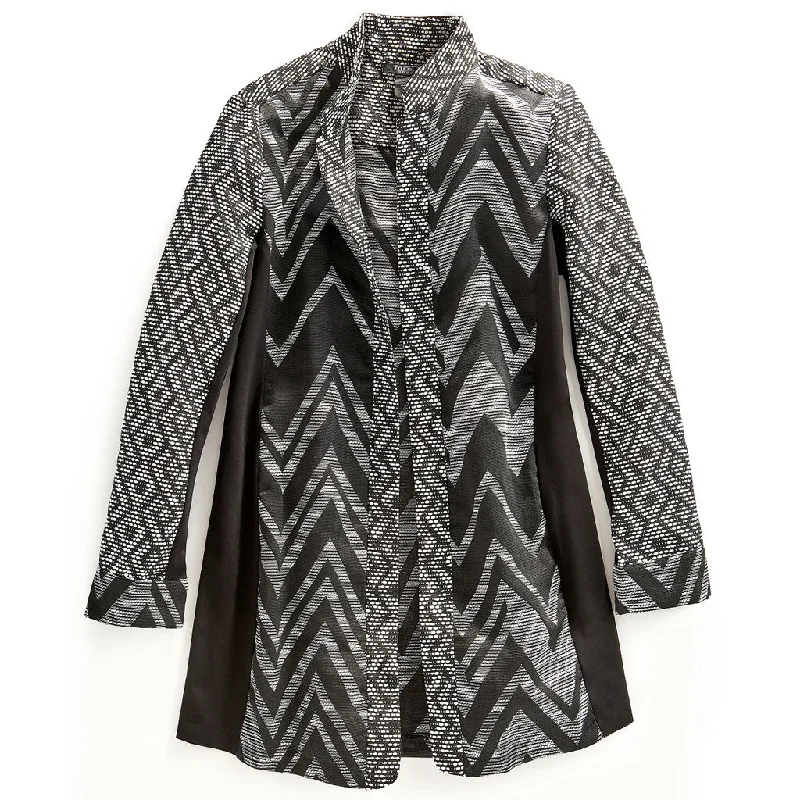 Women's cropped leather jackets with silver zippers for a punk - inspired outfitWomen's Stand Collar Mixed Media Open Jacket Women's cropped leather jackets with silver zippers for a punk - inspired outfitWomen's Stand Collar Mixed Media Open Jacket
