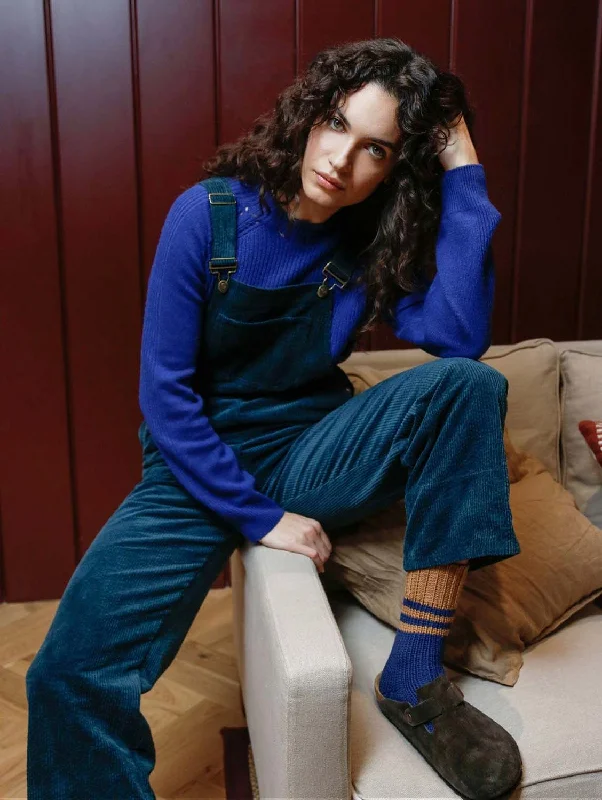 Women jumpsuits with patchwork designs for a unique and creative styleLeni Women's Organic Cotton Corduroy Dungaree | Marine Green Women jumpsuits with patchwork designs for a unique and creative styleLeni Women's Organic Cotton Corduroy Dungaree | Marine Green