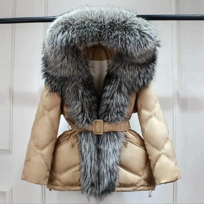 Women's long - line cardigan jackets in a soft knit for a cozy and elegant lookLuxe Warmth: Women's Duck Down Jacket with Natural Fur - Stylish Winter Comfort Women's long - line cardigan jackets in a soft knit for a cozy and elegant lookLuxe Warmth: Women's Duck Down Jacket with Natural Fur - Stylish Winter Comfort