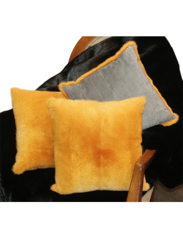 Real Fur Trimmed Mittens​MINK FUR & SUEDE LEATHER PILLOW