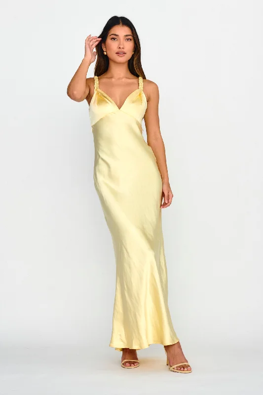 Strapless Women Dress with a Built - in Bra for Comfort and SupportMuraya Braided Strap Maxi Dress Butter Strapless Women Dress with a Built - in Bra for Comfort and SupportMuraya Braided Strap Maxi Dress Butter