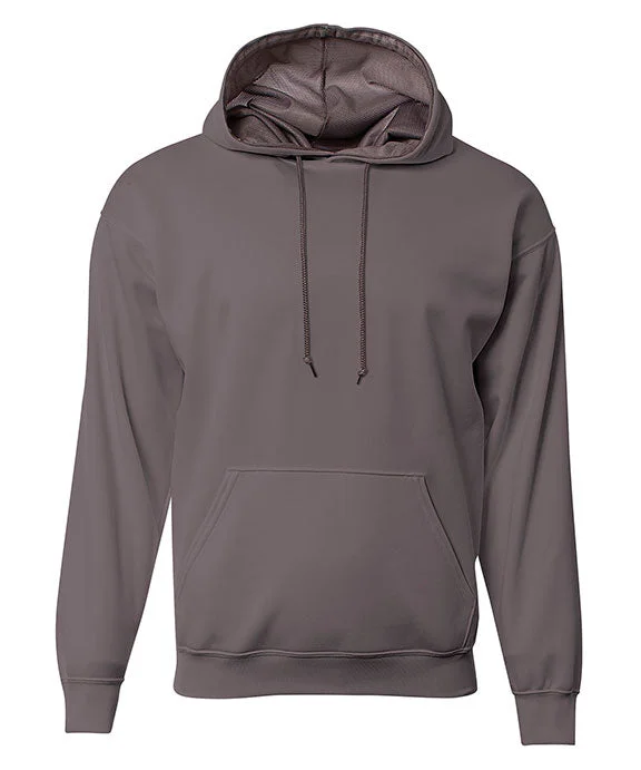 Women's oversized cropped hoodie with drawstrings for a trendy lookN4279 - A4 Mens Sprint Tech Fleece Hooded Sweatshirt | Graphite Women's oversized cropped hoodie with drawstrings for a trendy lookN4279 - A4 Mens Sprint Tech Fleece Hooded Sweatshirt | Graphite