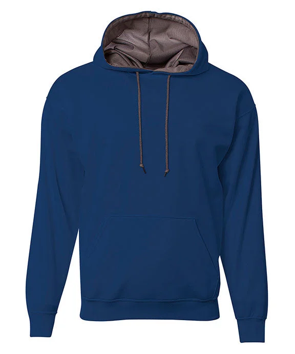 Women's mock - neck sweatshirt made of moisture - wicking material for fitness useN4279 - A4 Mens Sprint Tech Fleece Hooded Sweatshirt | Navy Women's mock - neck sweatshirt made of moisture - wicking material for fitness useN4279 - A4 Mens Sprint Tech Fleece Hooded Sweatshirt | Navy
