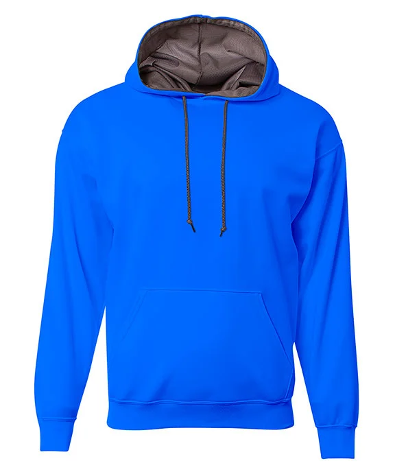 Women's sweatshirt with a mesh panel insert for breathability during workoutsN4279 - A4 Mens Sprint Tech Fleece Hooded Sweatshirt | Royal Women's sweatshirt with a mesh panel insert for breathability during workoutsN4279 - A4 Mens Sprint Tech Fleece Hooded Sweatshirt | Royal