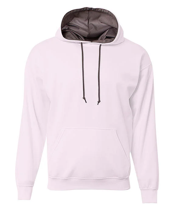 Women's hoodie with a detachable hood for customizable stylingN4279 - A4 Mens Sprint Tech Fleece Hooded Sweatshirt | White Women's hoodie with a detachable hood for customizable stylingN4279 - A4 Mens Sprint Tech Fleece Hooded Sweatshirt | White