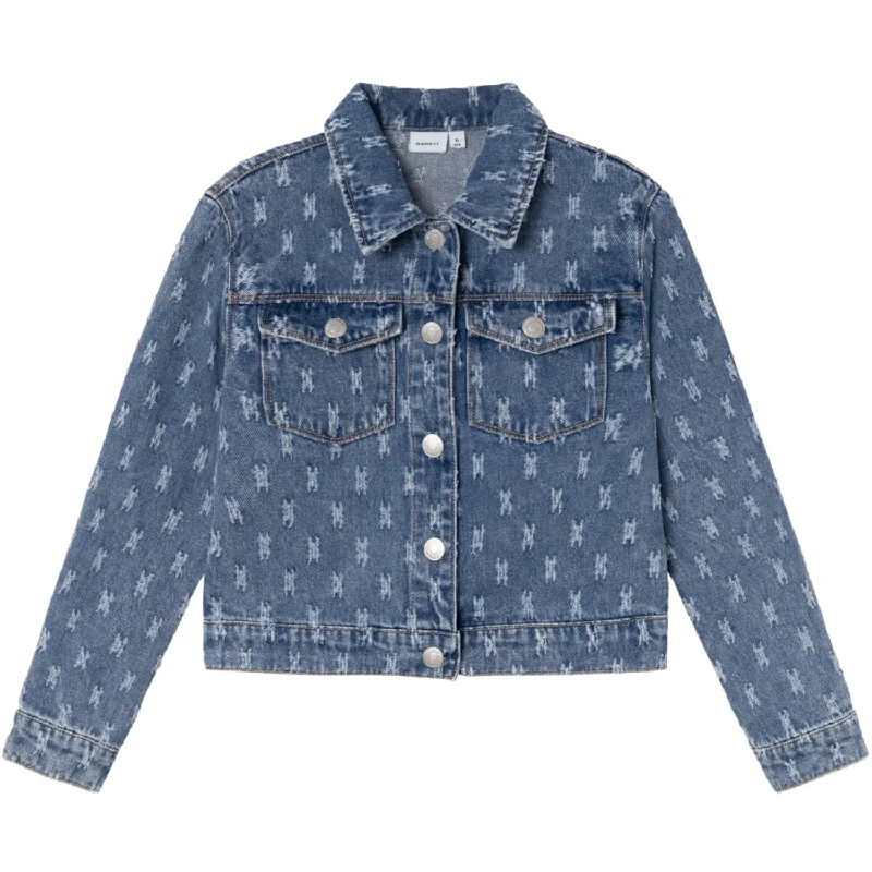 Women's waterproof rain jackets in bright yellow for high - visibility outdoor activitiesName It Dark Blue Denim Phine Denim Jacket Women's waterproof rain jackets in bright yellow for high - visibility outdoor activitiesName It Dark Blue Denim Phine Denim Jacket