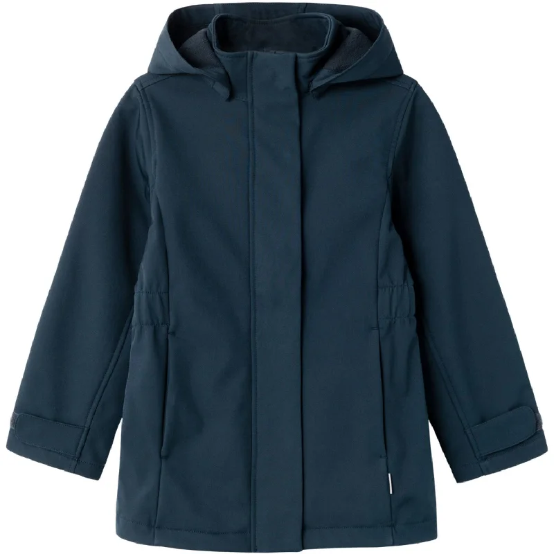 Women's cropped leather jackets with silver zippers for a punk - inspired outfitName It Dark Sapphire Alfa08 Softshell Jacket Long Solid Women's cropped leather jackets with silver zippers for a punk - inspired outfitName It Dark Sapphire Alfa08 Softshell Jacket Long Solid