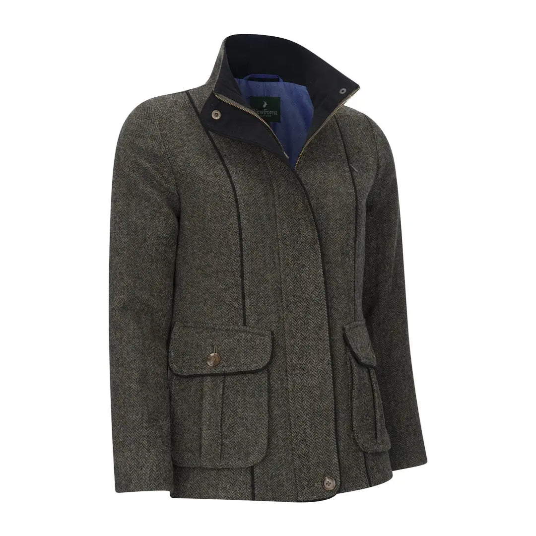 Women's waterproof rain jackets in bright yellow for high - visibility outdoor activitiesNew Forest Florence Tweed Jacket Women's waterproof rain jackets in bright yellow for high - visibility outdoor activitiesNew Forest Florence Tweed Jacket