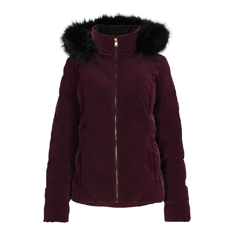 Women's cropped down jackets in bold colors for a sporty and fashionable winter outfitObermeyer Bombshell Luxe Womens Jacket 2025 Women's cropped down jackets in bold colors for a sporty and fashionable winter outfitObermeyer Bombshell Luxe Womens Jacket 2025