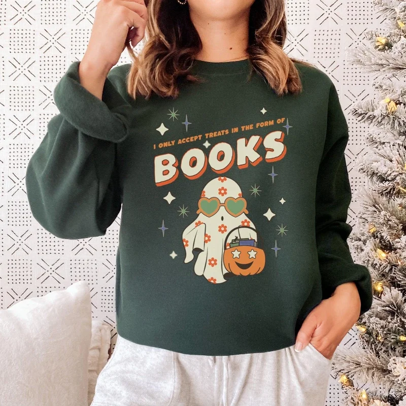 Women's hoodie with a kangaroo pocket and a pom - pom drawstring for added charmOnly Accept Books Sweatshirt Women's hoodie with a kangaroo pocket and a pom - pom drawstring for added charmOnly Accept Books Sweatshirt